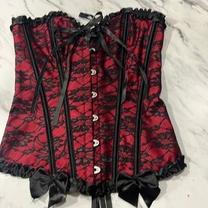 Lacey Black/Red Corset